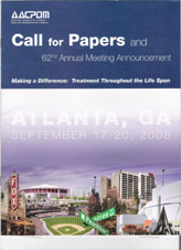 62º Annual Meeting da AACPDM, de 17 a 20 de setembro de 2008 em Atlanta-USA no qual tem participado freqüentemente como membro da Academia.