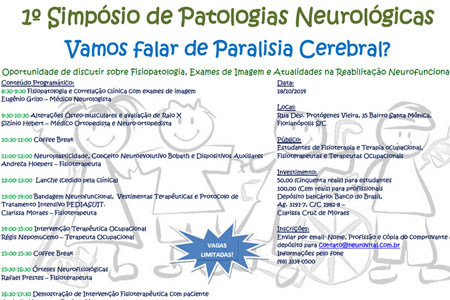 1º Simpósio de Patologias Neurológicas - Vamos falar de Paralisia Cerebral?